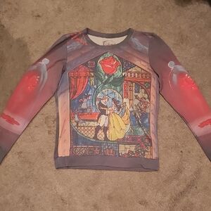Disney Beauty and the Beast Stained Glass Sweatshirt